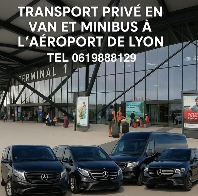 Transfert aeroport de lyon en van ou minibus et chauffeur
